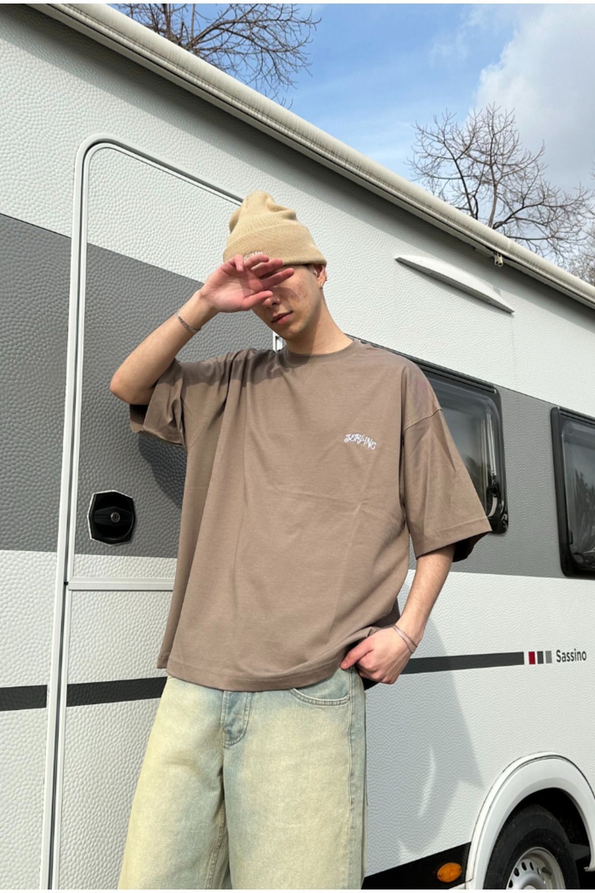 Serline Nakış Basic Oversize T-shirt