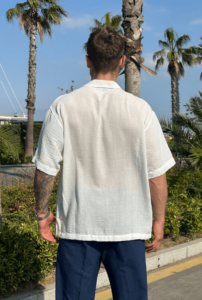 Paradise Nakışlı Premium Oversize Gömlek