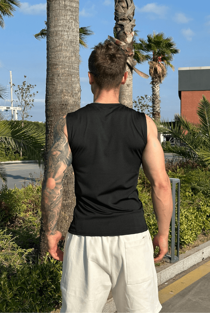 Just Lift Baskılı Sporcu Kolsuz Tişört