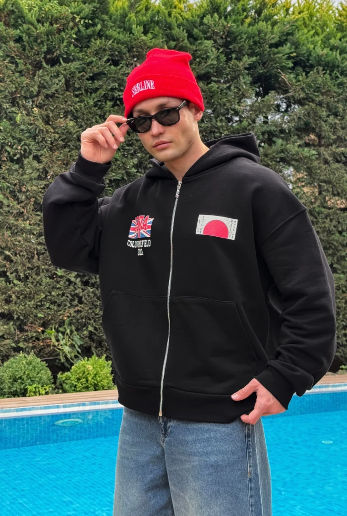 Premium War Baskılı Oversize Zip