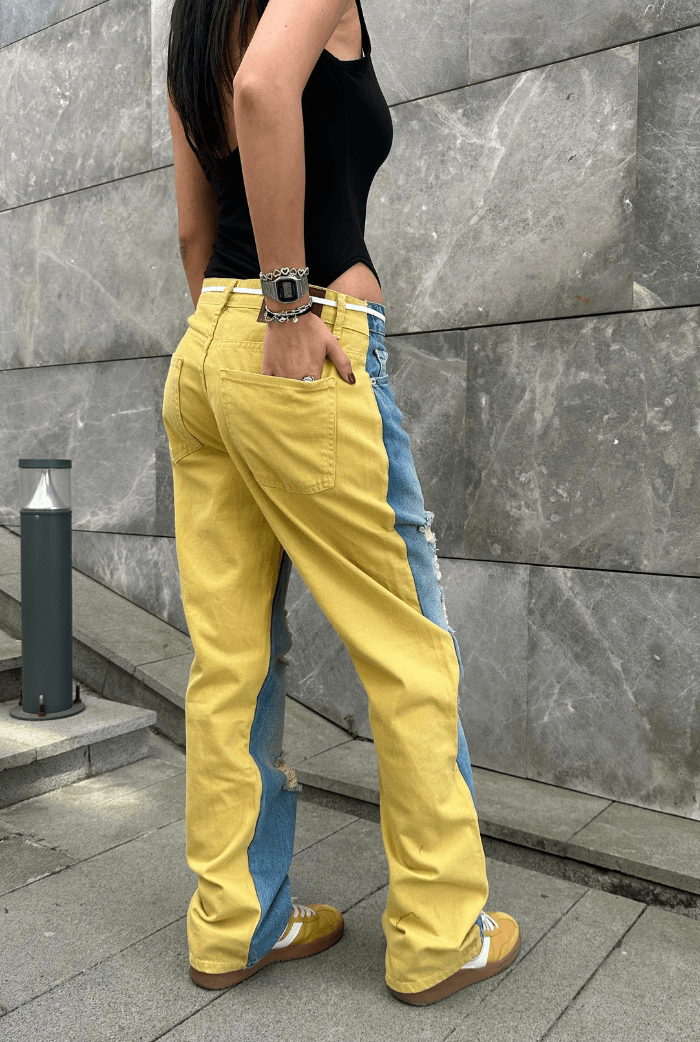 Yırtık Detaylı Loose Fit Pantolon