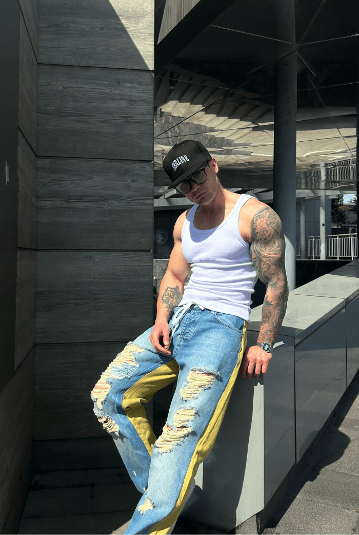 Yırtık Detaylı Loose Fit Pantolon