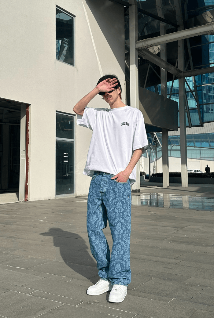 Desenli Baggy Pantolon