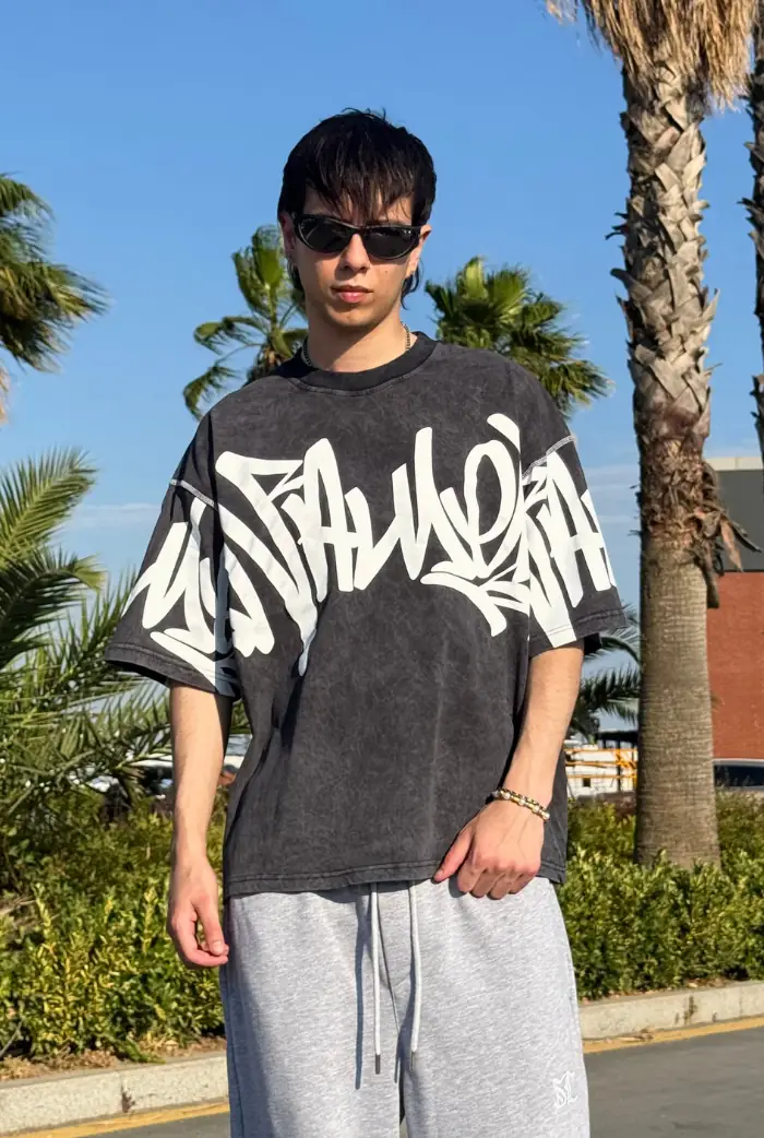 Premium Graphic Baskı Oversize T-shirt