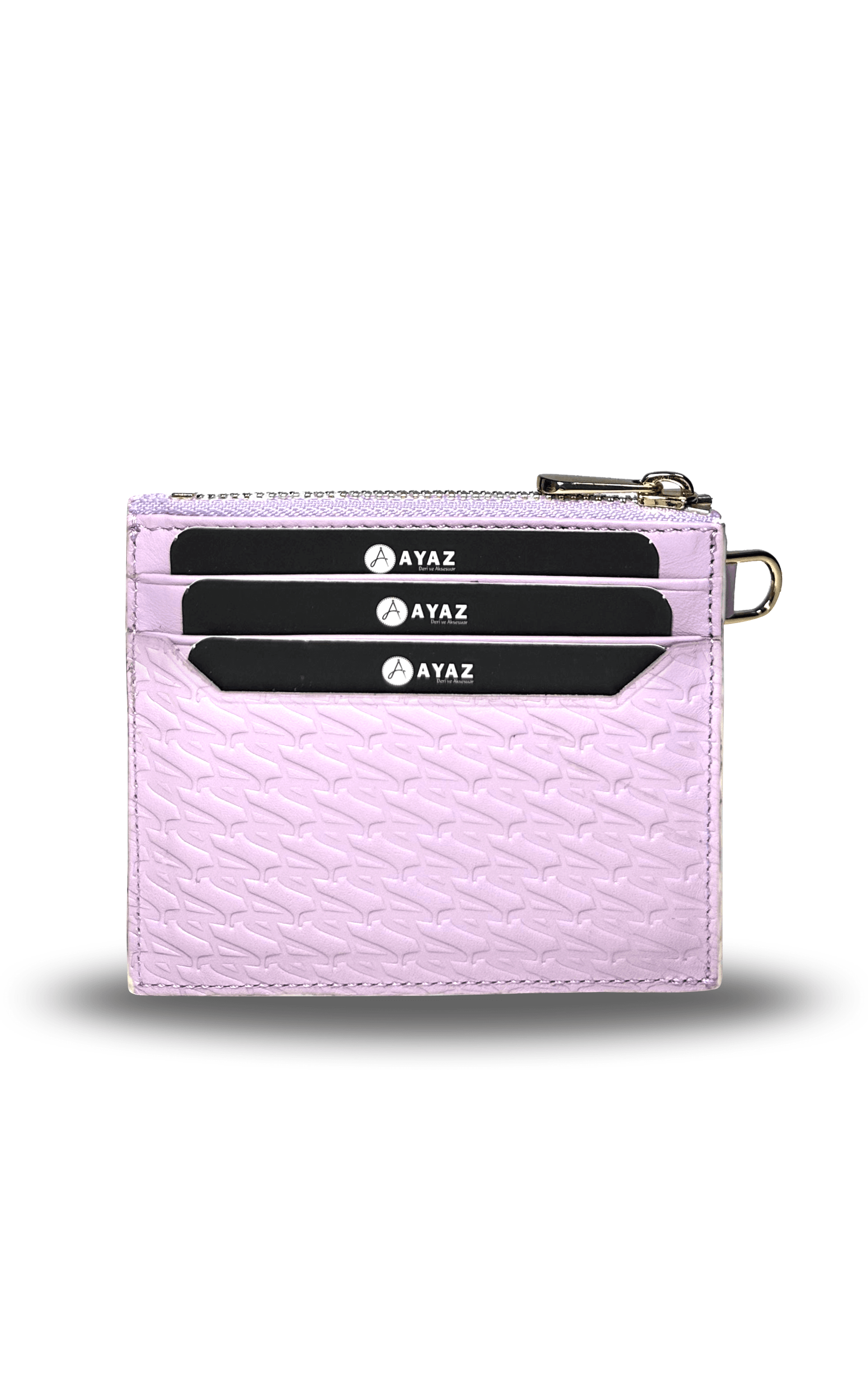 Charm Dikey Cüzdan Hakiki Deri - Pembe
