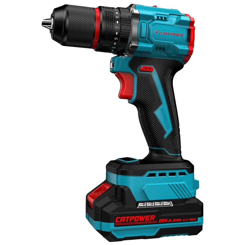 CATPOWER E1011 KÖMÜRSÜZ DARBELİ AKÜLÜ VİDALAMA 13MM 20V Lİ-İON 2.0Ah