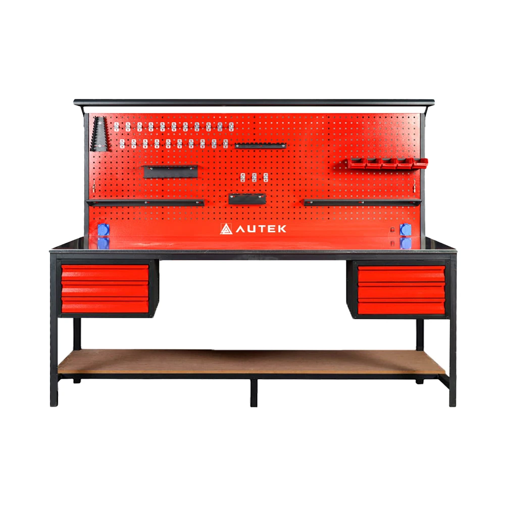 Autek Çalışma Tezgâhı 6 Çekmeceli (Kırmızı)