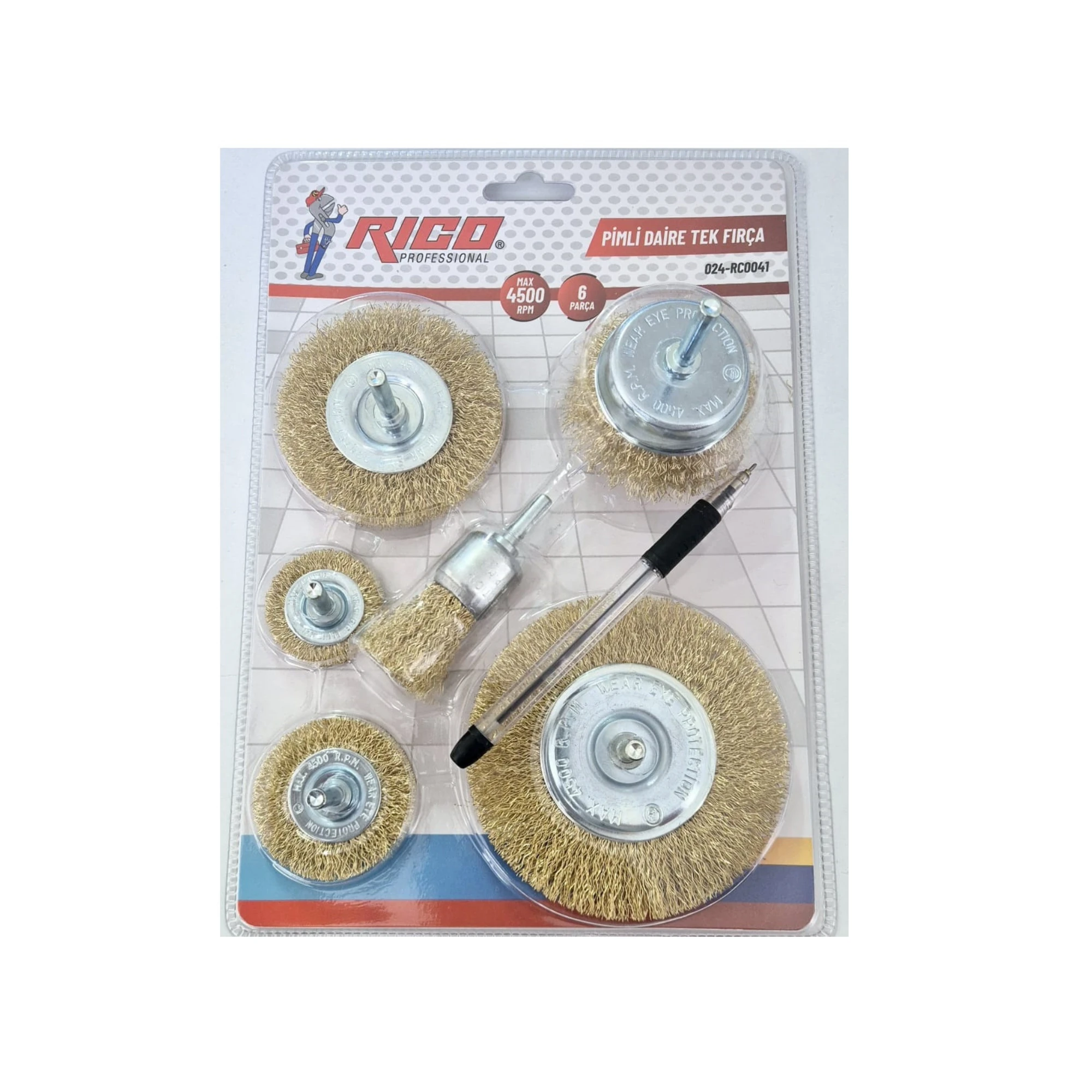  RİCO TEL FIRÇA SETİ 6 PARÇA