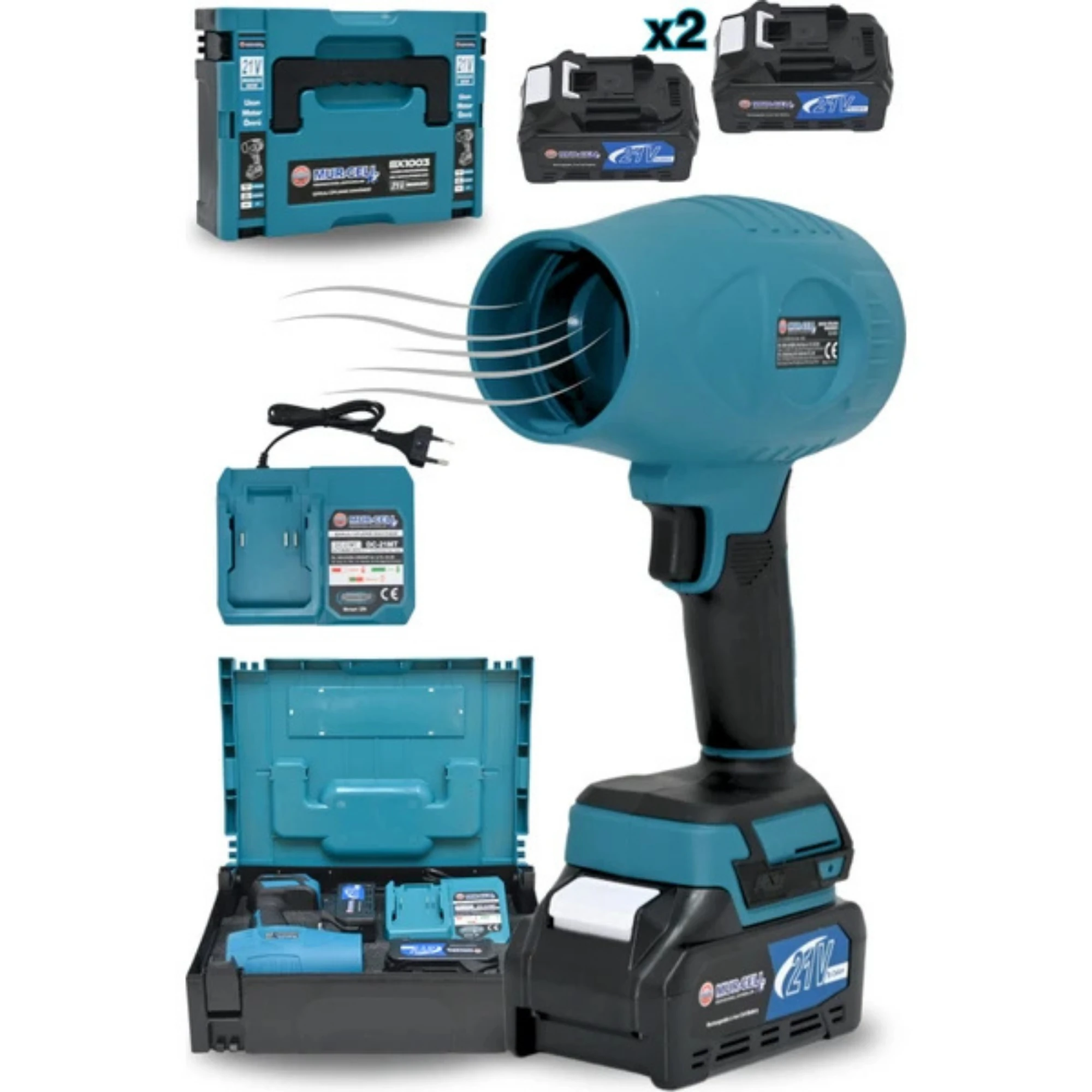  MUR-CELL Ultra Şarjlı Hava Üfleme Makinesi Yaprak Mangal Üfleme Araç Oto Kurutma