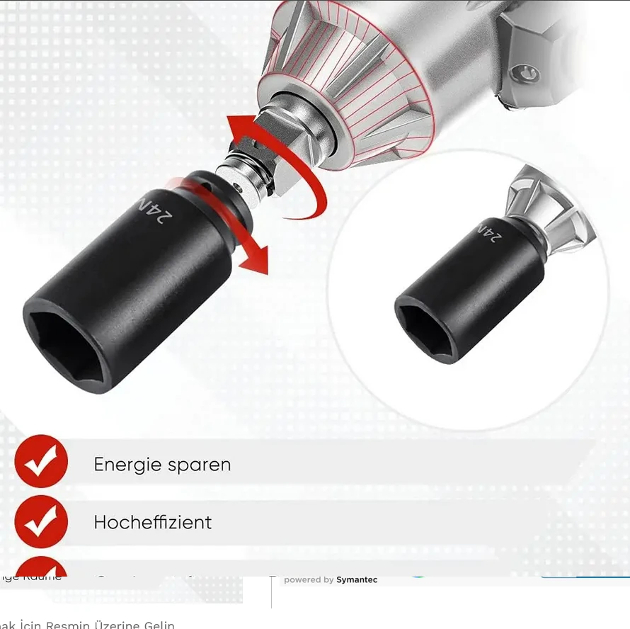 Rico Şarjlı Somun Sıkma 1/2" HEDİYE DARBELİ LOKMA 10/24MM