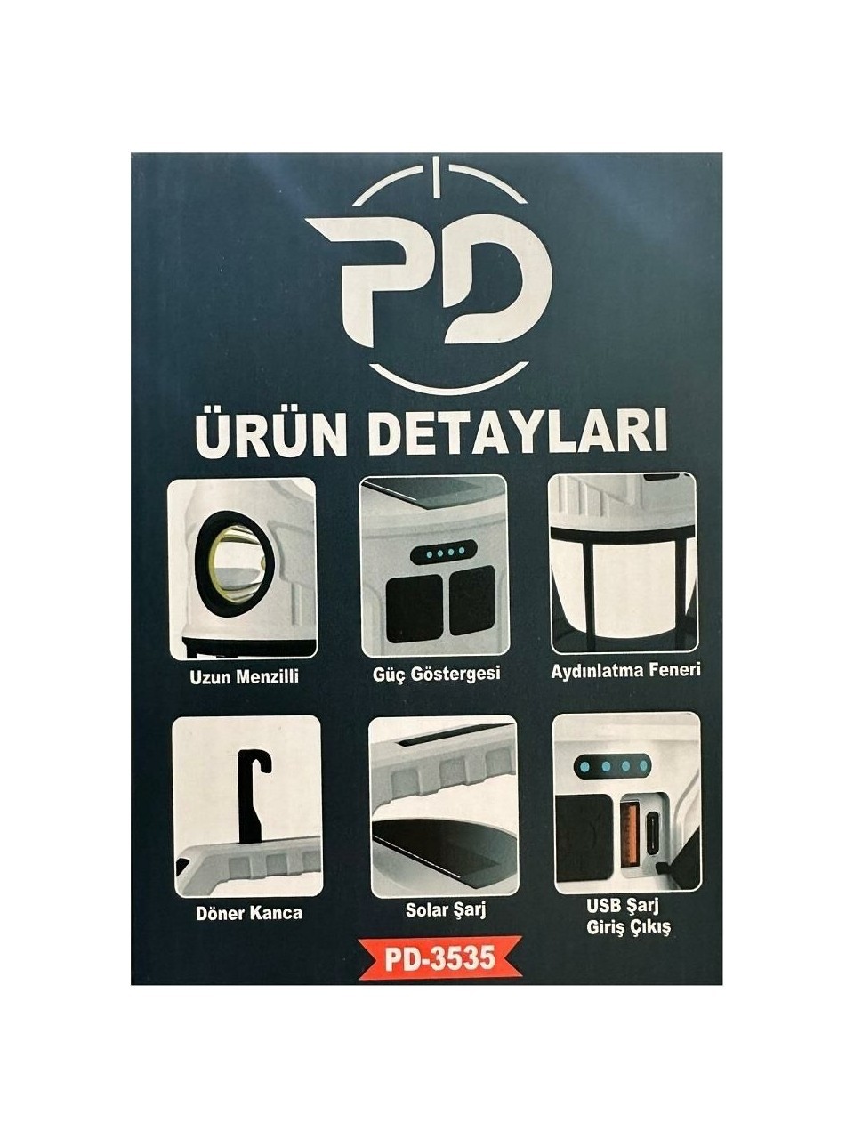 POWERDEX ÇİFT IŞIKLI SOLAR KAMP LAMBASI