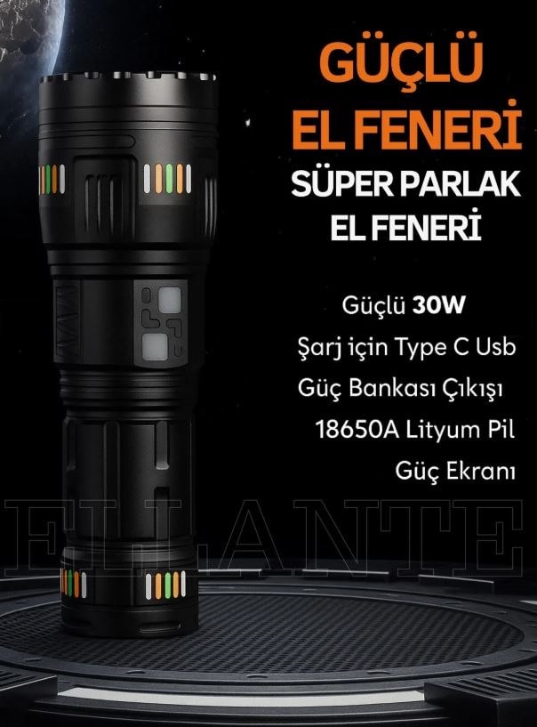 HASUMA SARJLI EL FENERI 10.000 LUMEN 30 W 