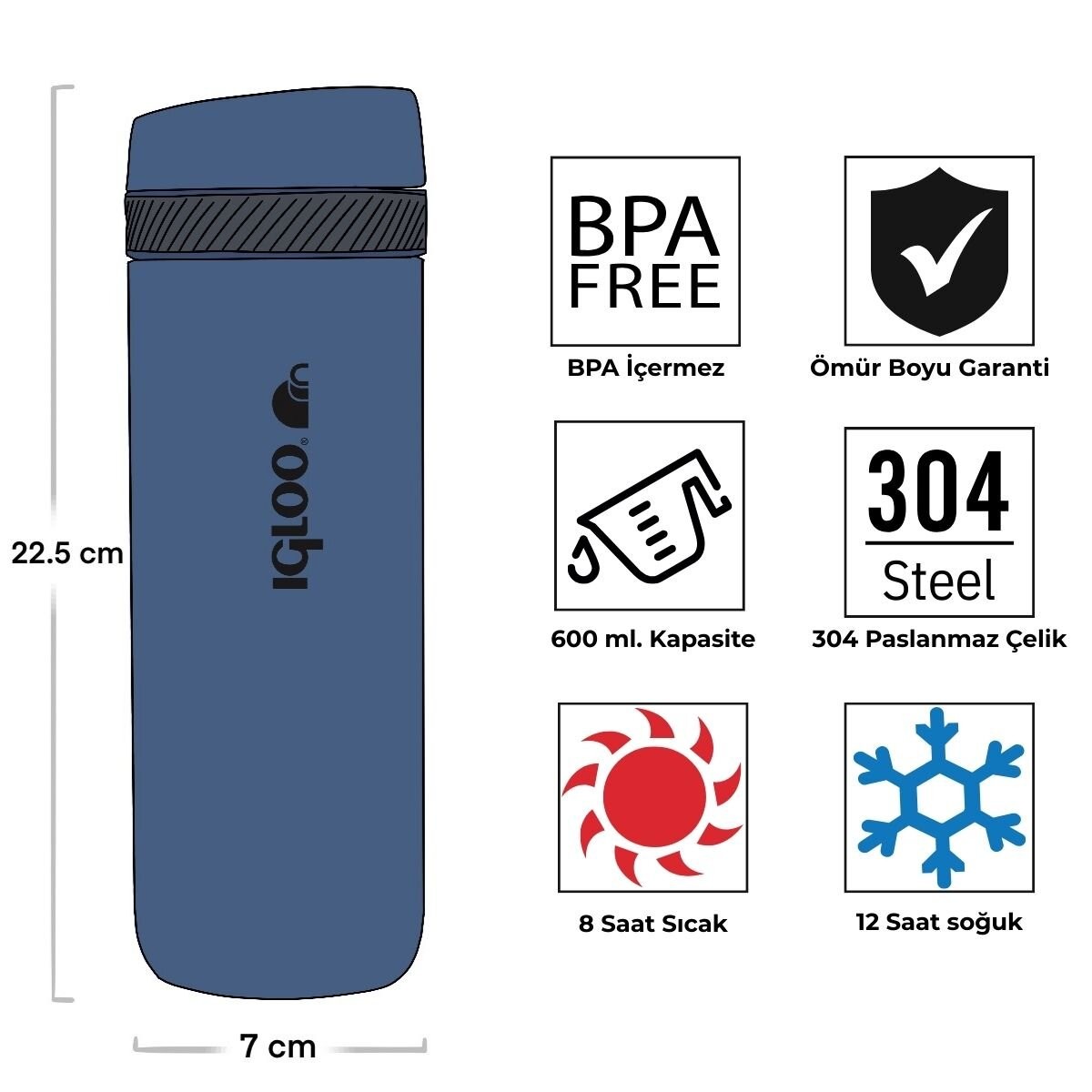 Igloo Squid Termos 600ml mavi