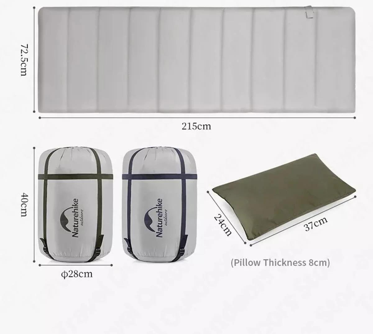 Naturehike Zarf Tarzı Yastıklı Çift Kişilik Pamuklu Uyku Tulumu