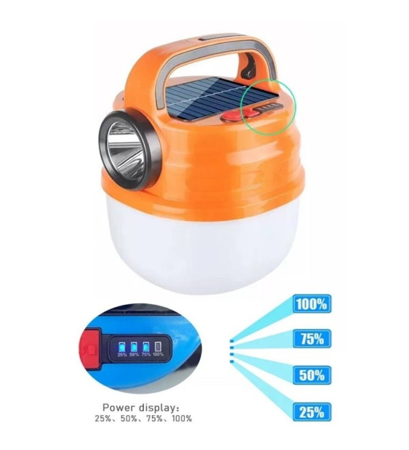 Powergold Pg-200 Solar Şarj Sistemli 50w Kamp Lambası