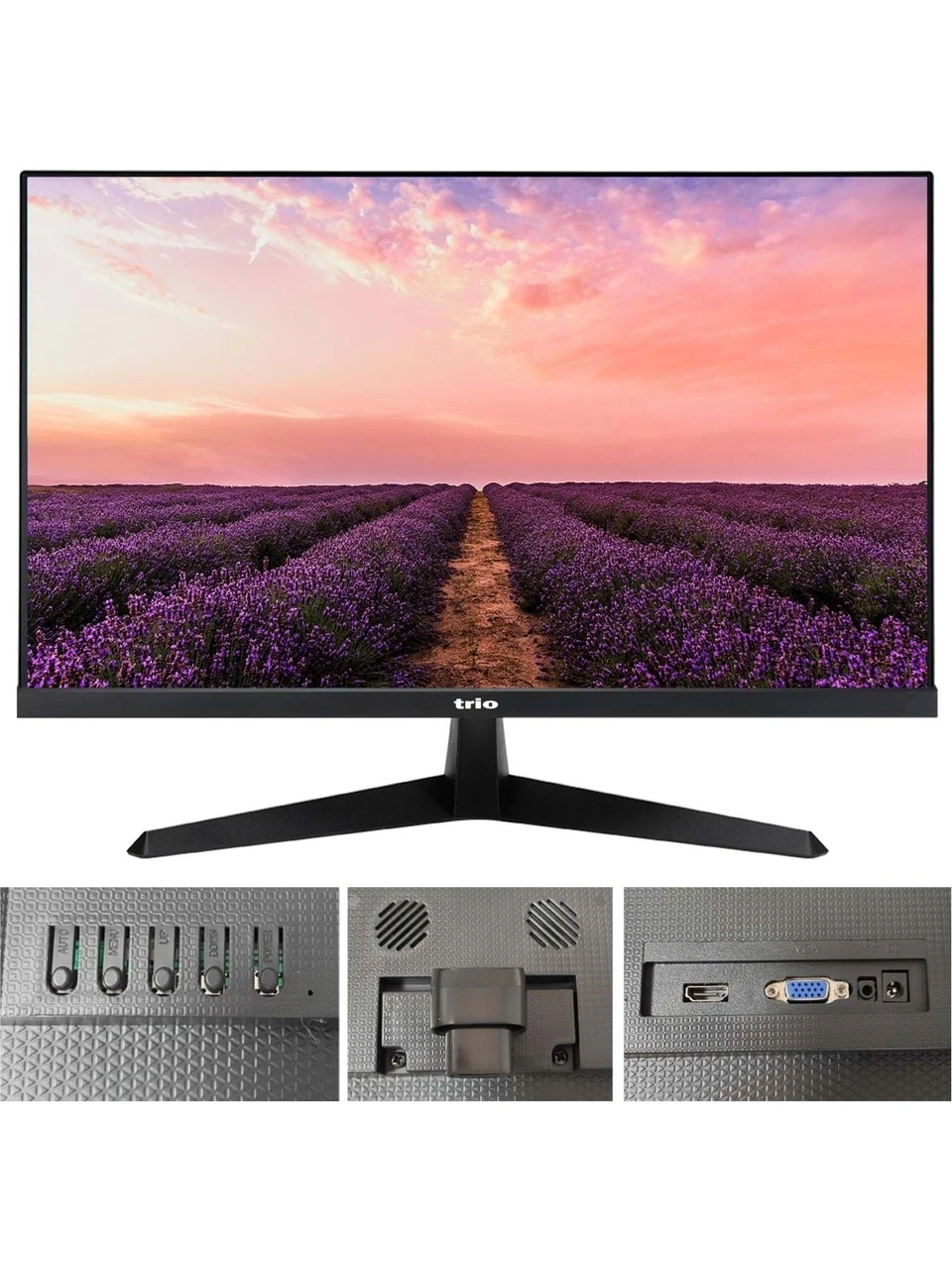 TRIO TR-19WS LED MANITOR 19 INC 12V VGA HDMI DAHILI HOPARLOR