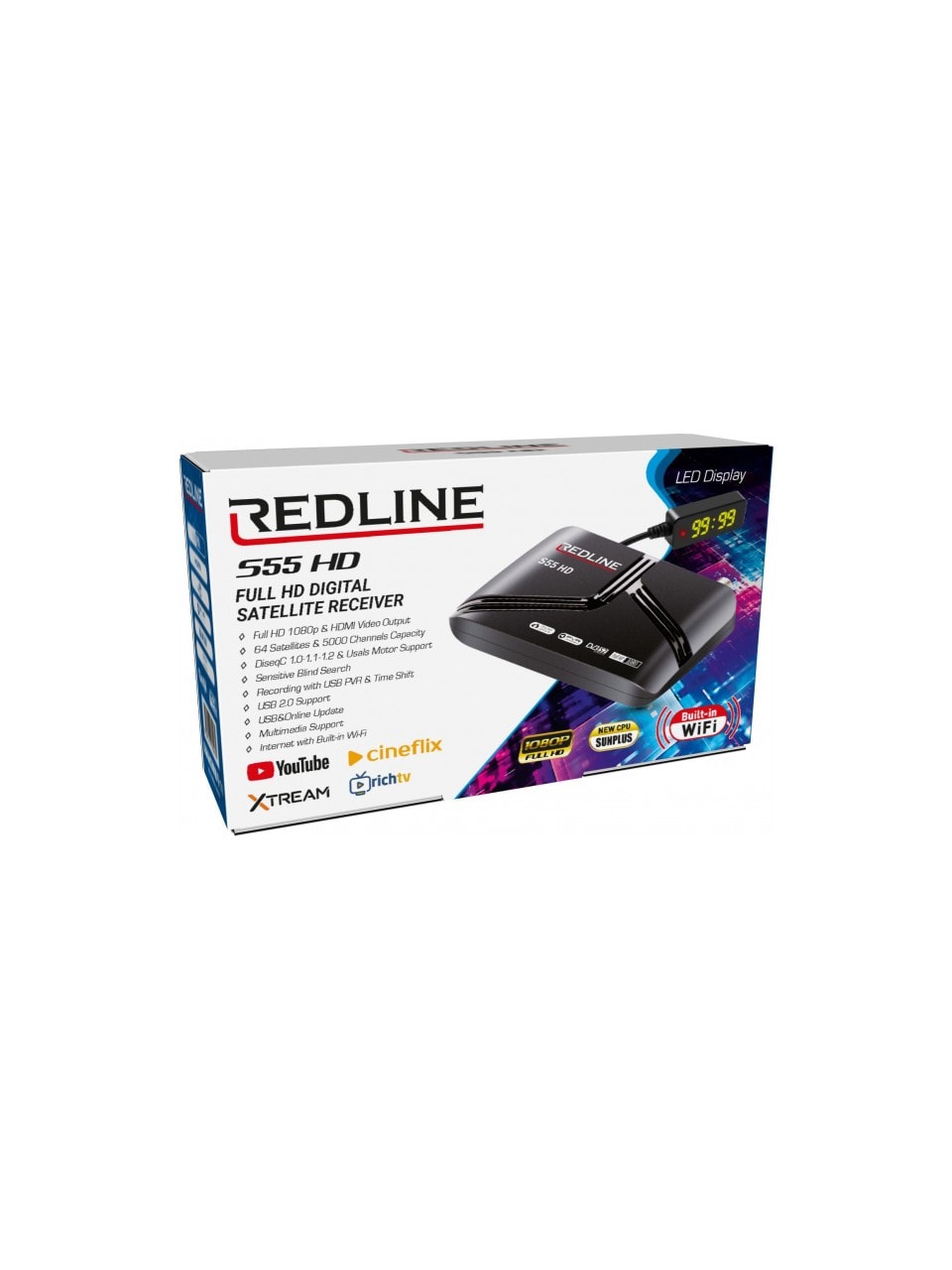 REDLINE S55 HD UYDU ALICISI DAHILI WF TV