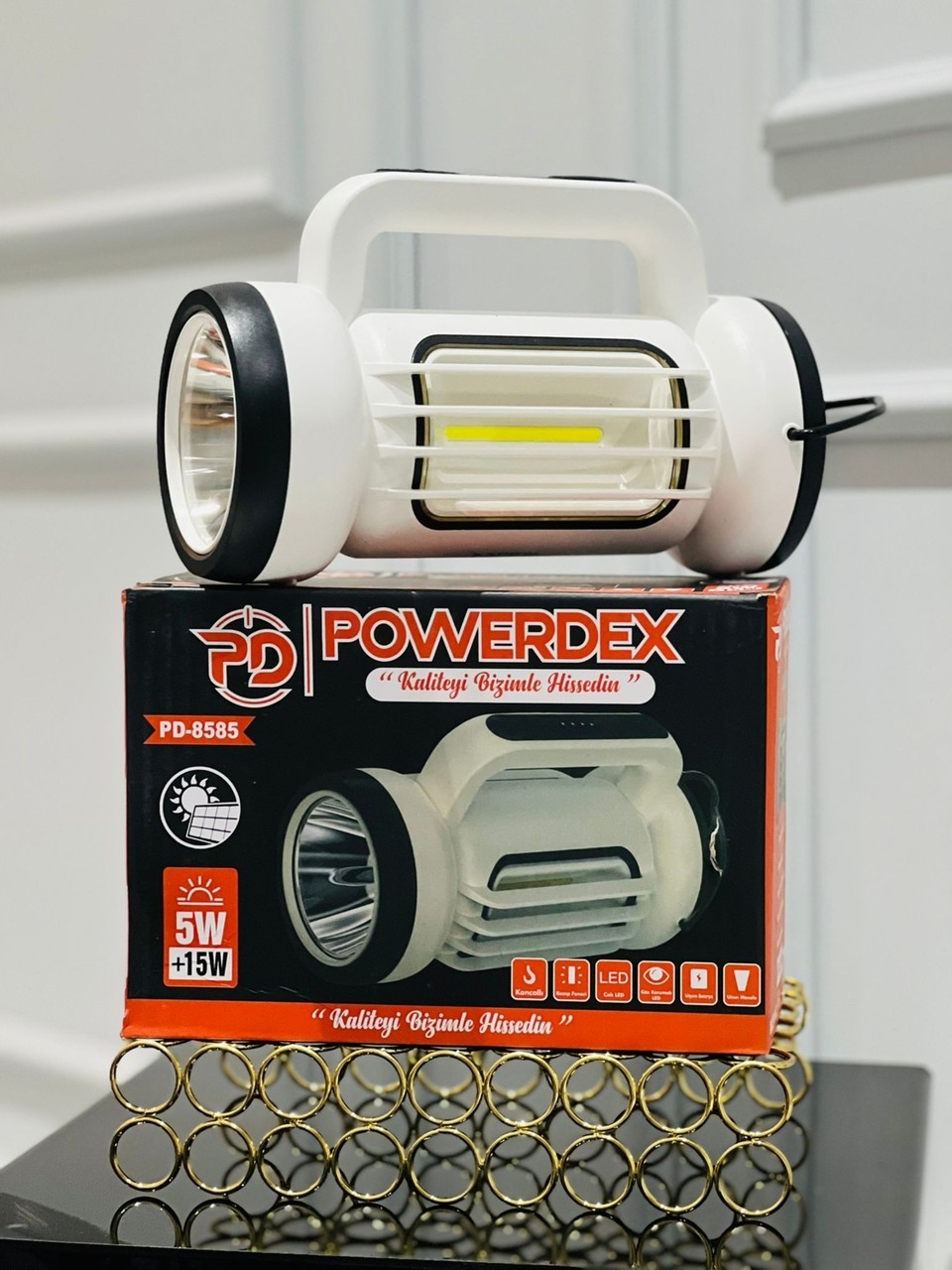 POWERDEX PD 8585 SARJLI SOLAR SISTEMLI KAMP FENERI