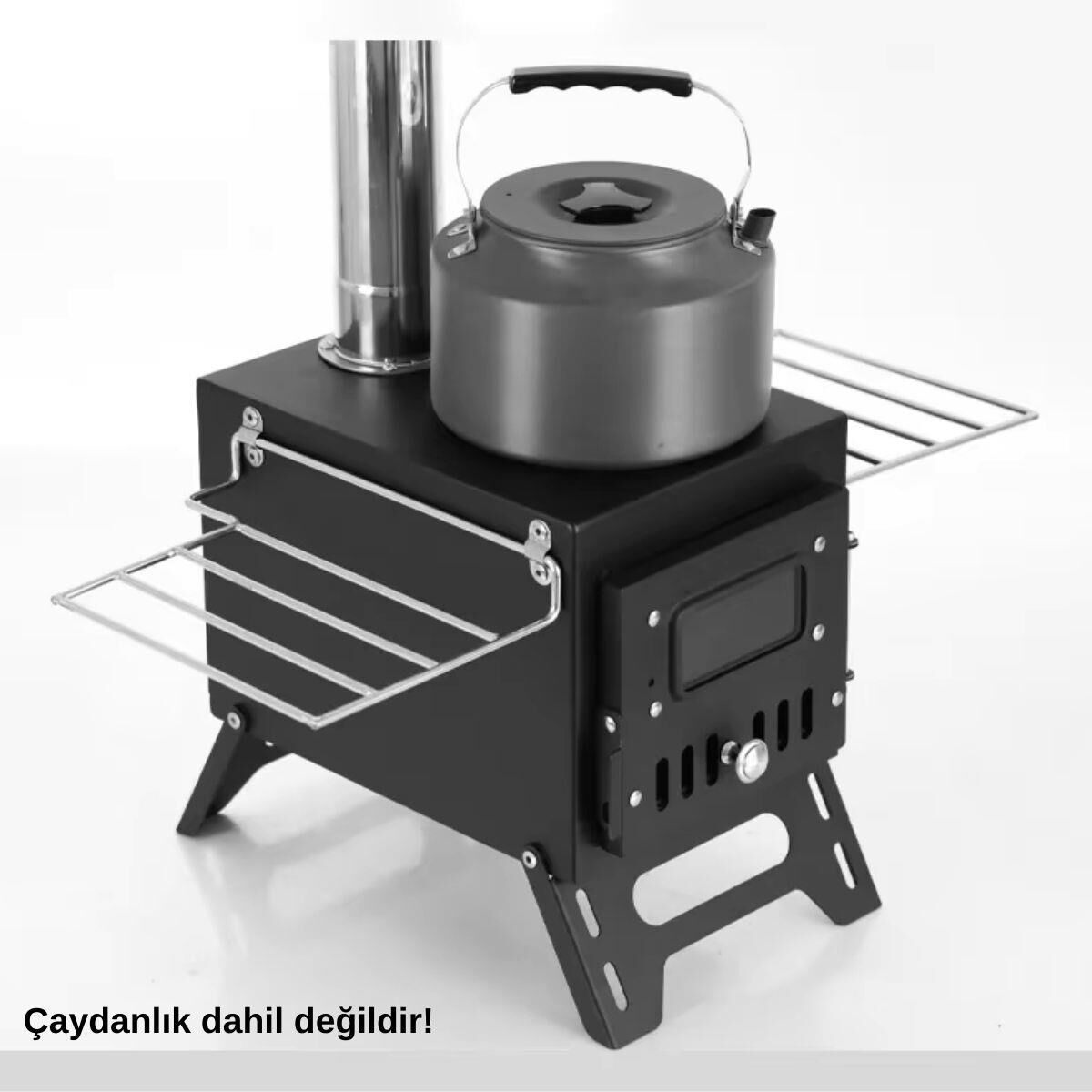 Madfox Woodlander Portatif Katlanır Kamp Çadır Sobası BLACK