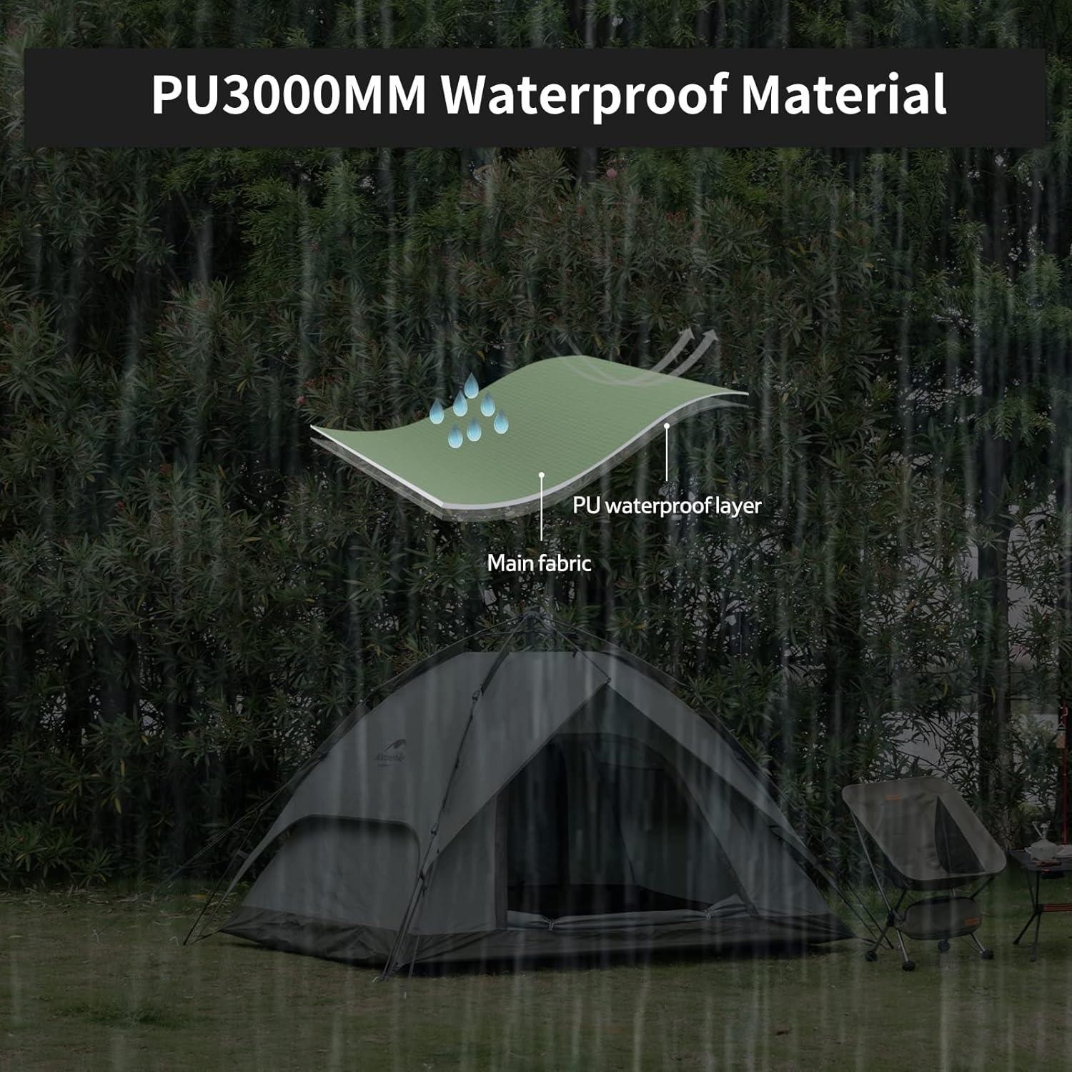 Naturehike Waterproof Otomatik Kurulum 4 Kişilik Çadır