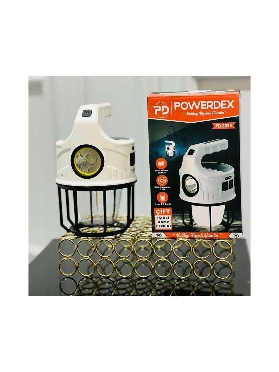 POWERDEX ÇİFT IŞIKLI SOLAR KAMP LAMBASI