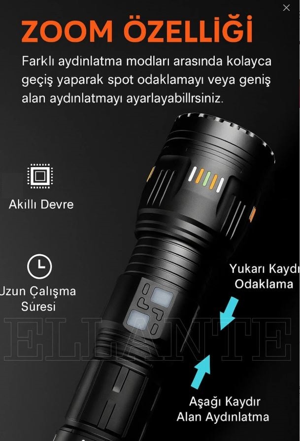 HASUMA SARJLI EL FENERI 10.000 LUMEN 30 W 