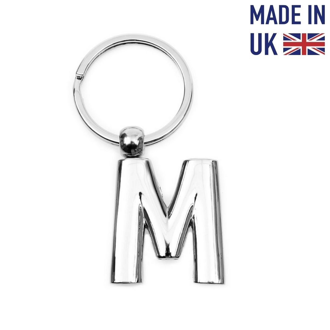 Metal Harf Anahtarlık M Harfi