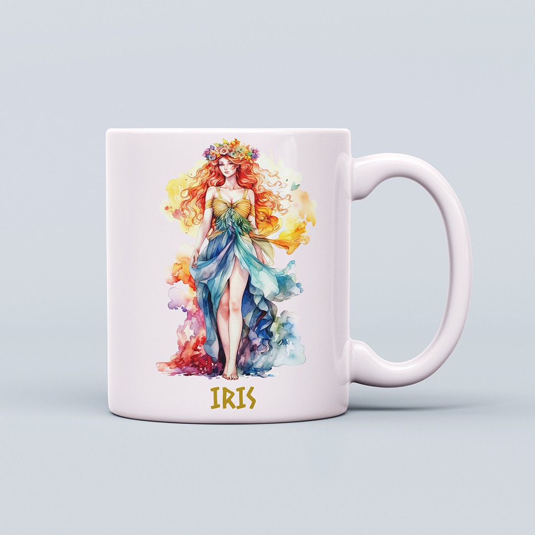 Yunan Tanrıları Temalı 330ml Seramik Kahve Kupası – Iris