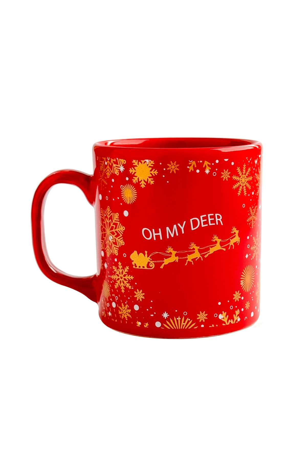 Oh My Deer Seramik Altın Yaldızlı Yılbaşı Kupası