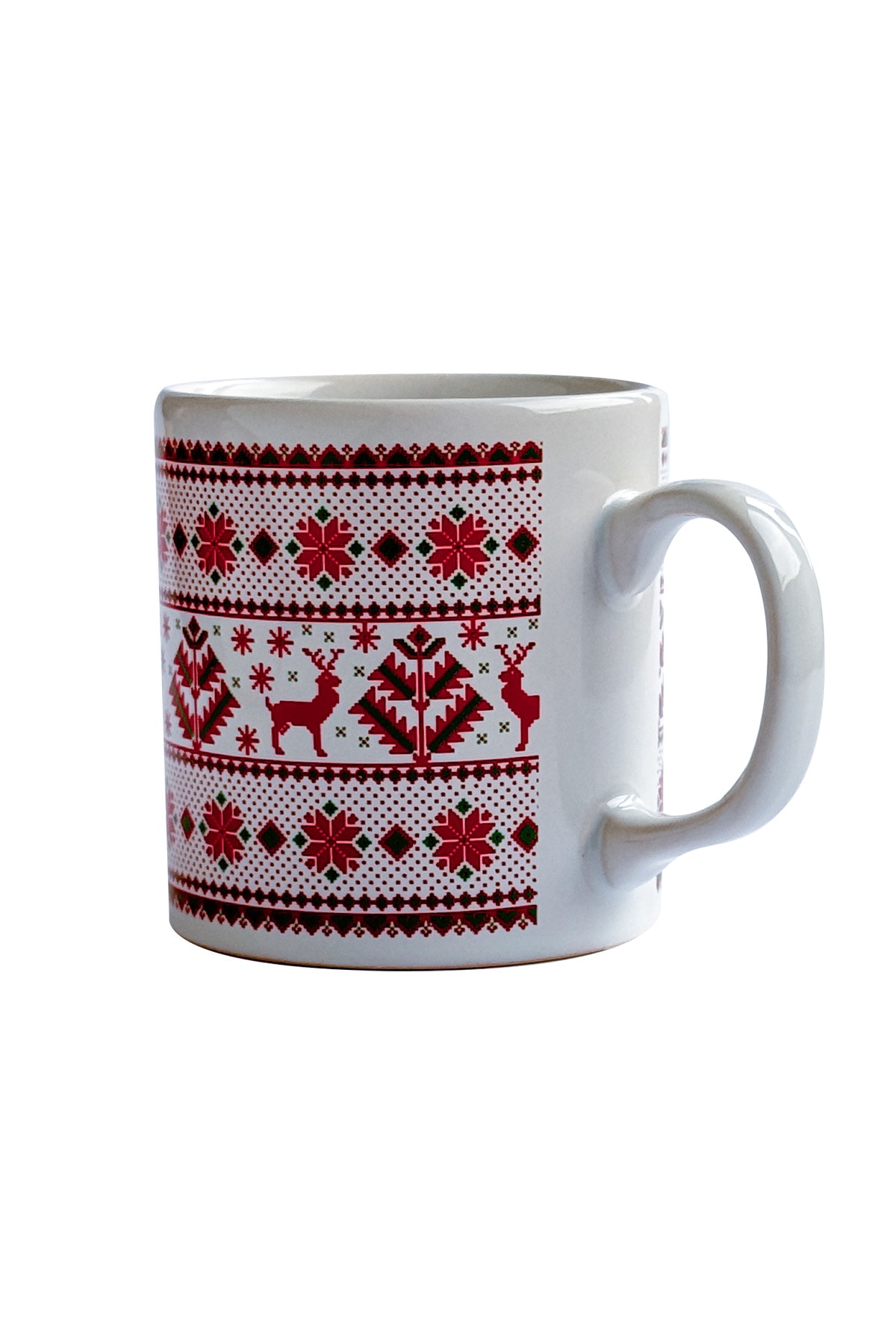 Yılbaşı Desenli Seramik Kupa
