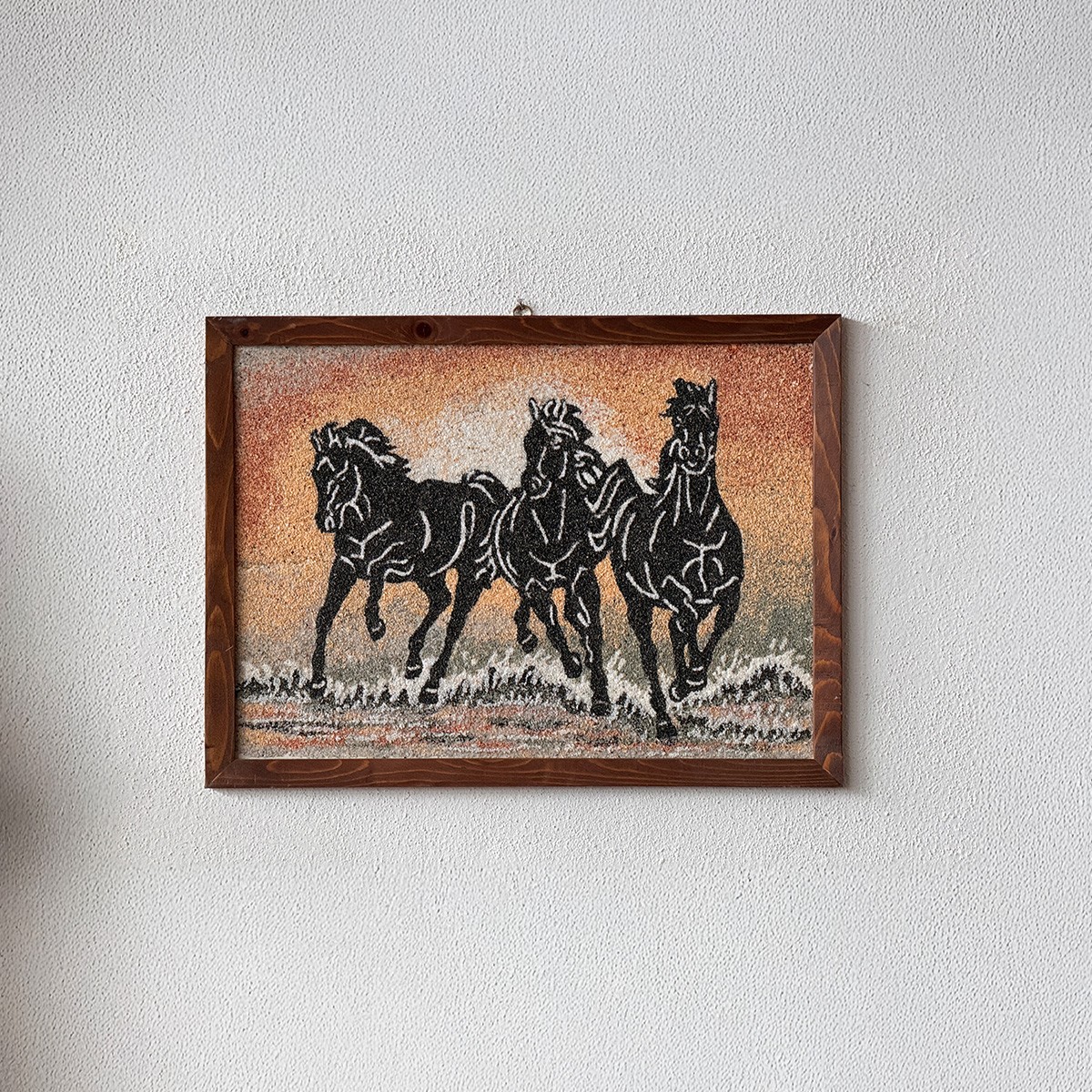 Koşan Atlar Kum Tablo