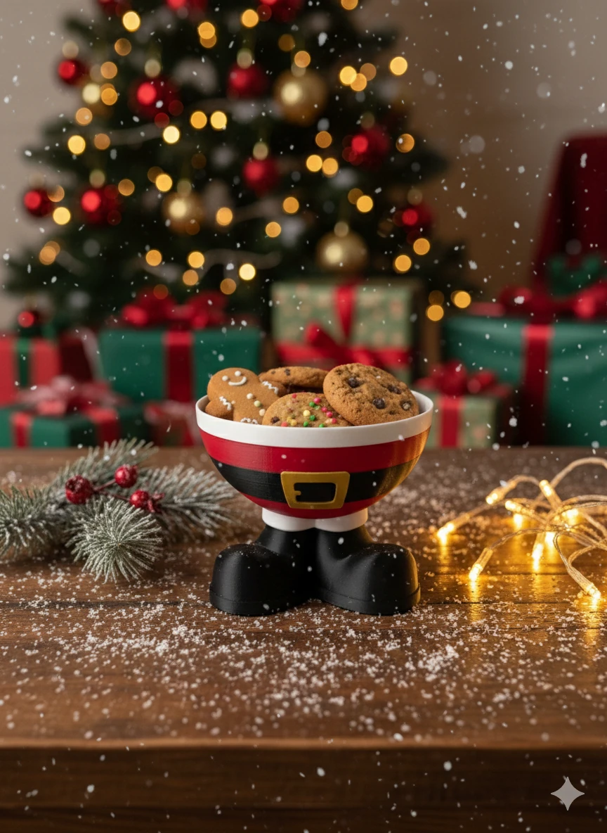 Mini Yılbaşı 15cm Kurabiye Kasesi 