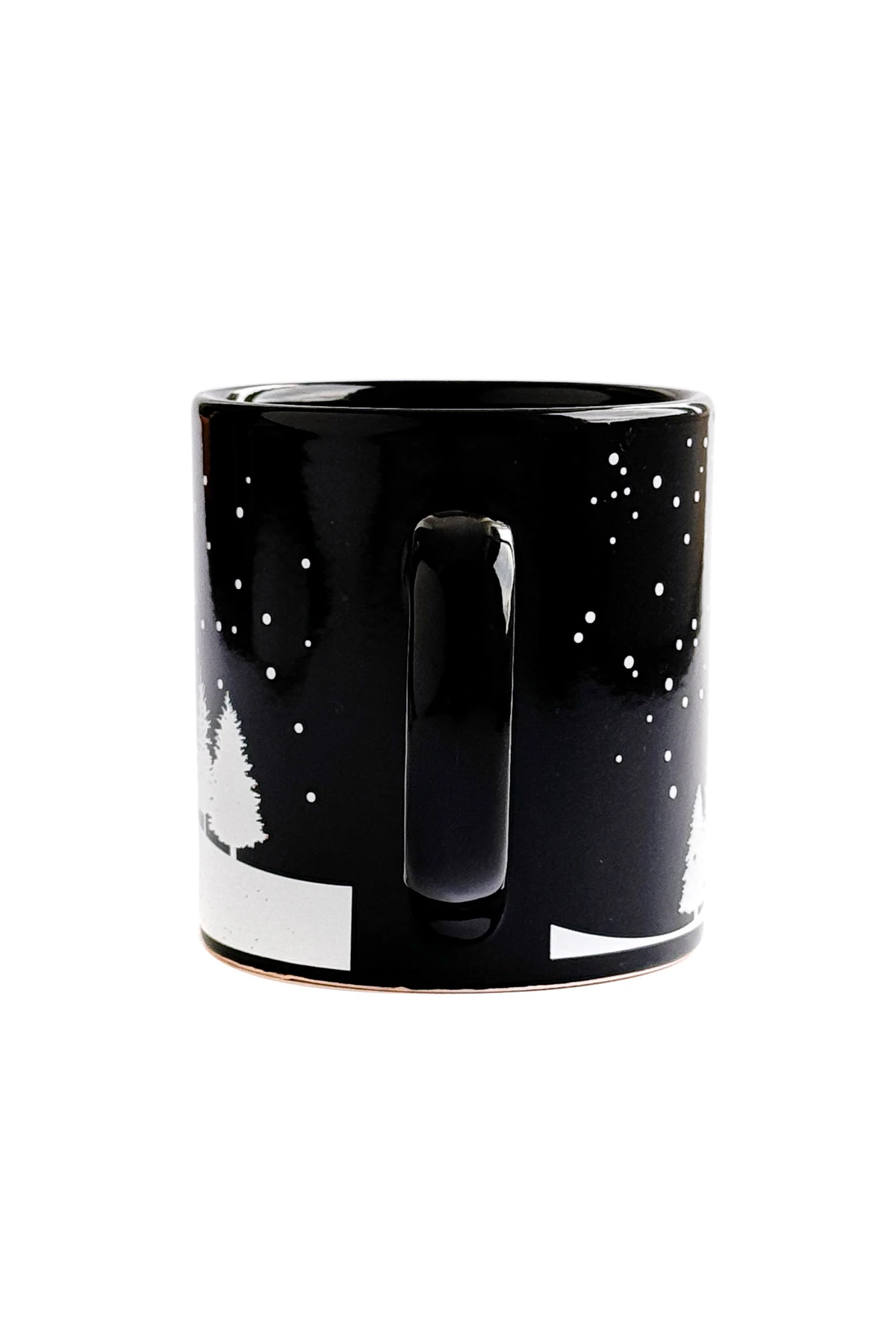 Noel Baba Desenli Seramik Altın Yaldızlı Yılbaşı Kupası