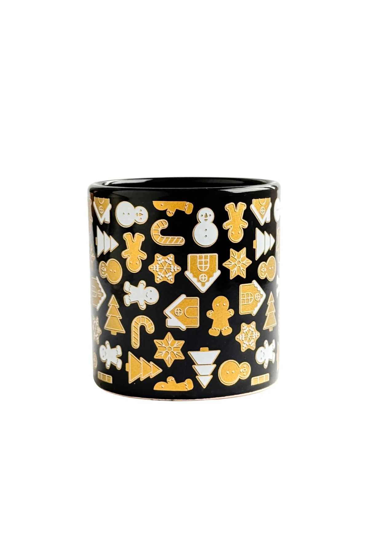 Desenli Seramik Altın Yaldızlı Yılbaşı Kupası