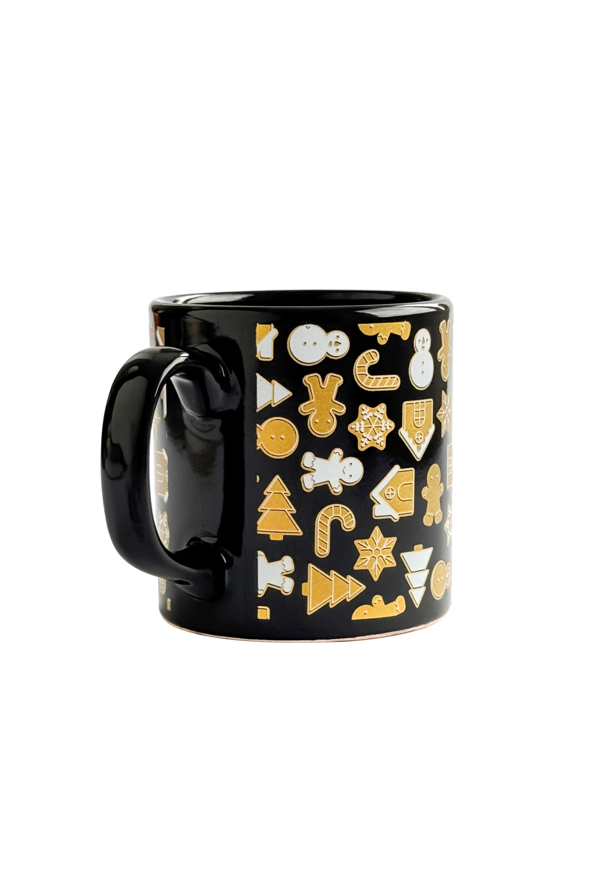 Desenli Seramik Altın Yaldızlı Yılbaşı Kupası