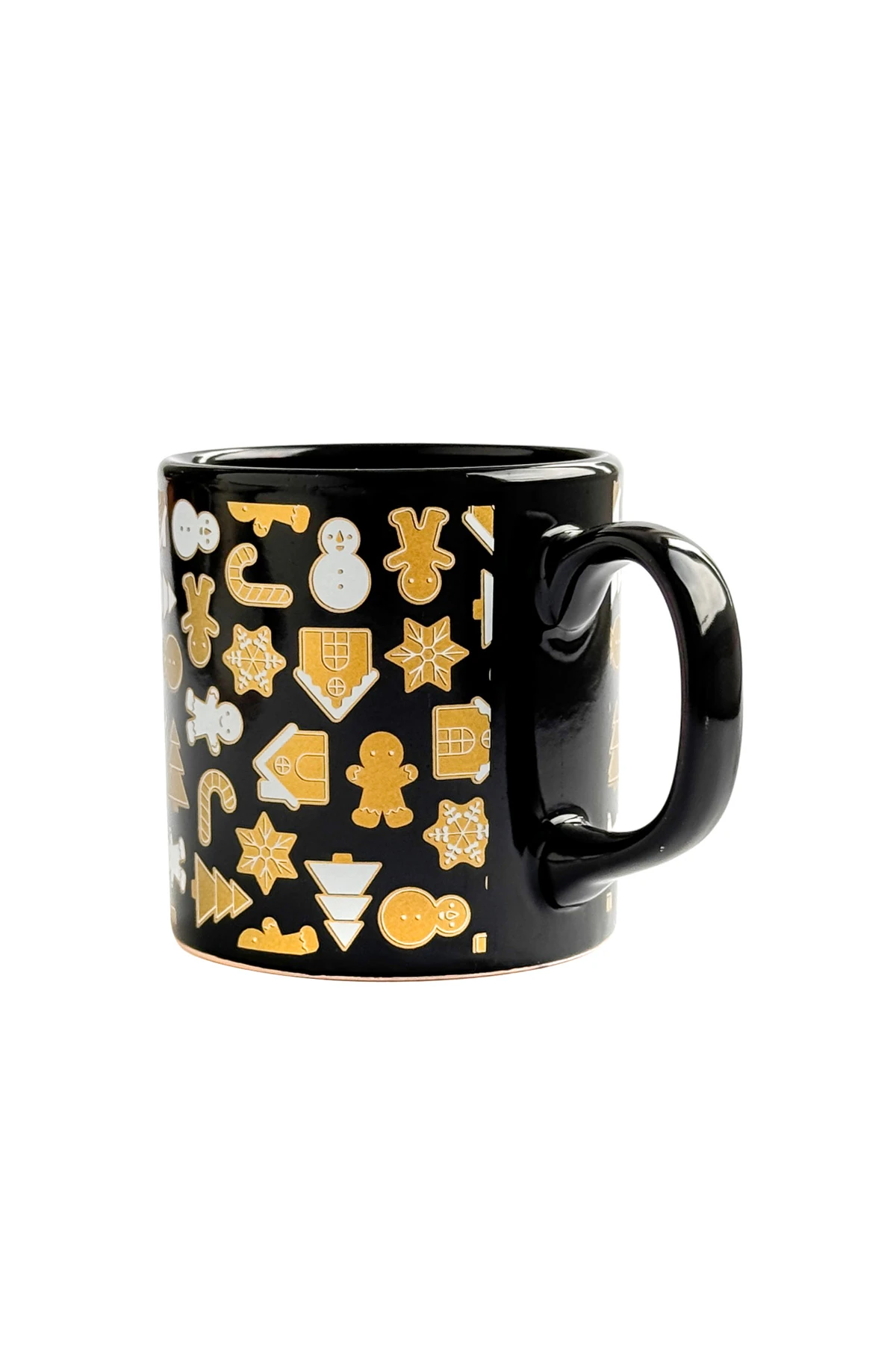 Desenli Seramik Altın Yaldızlı Yılbaşı Kupası