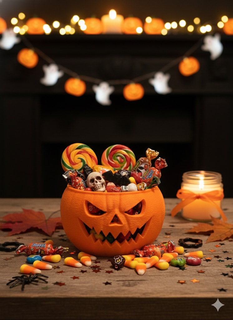 Halloween Cadılar Bayramı Şeker Kasesi 20cm
