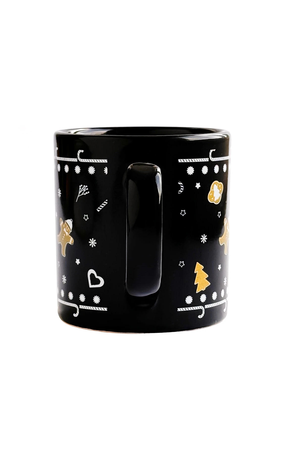 Yılbaşı Desenli Seramik Altın Yaldızlı Yılbaşı Kupası