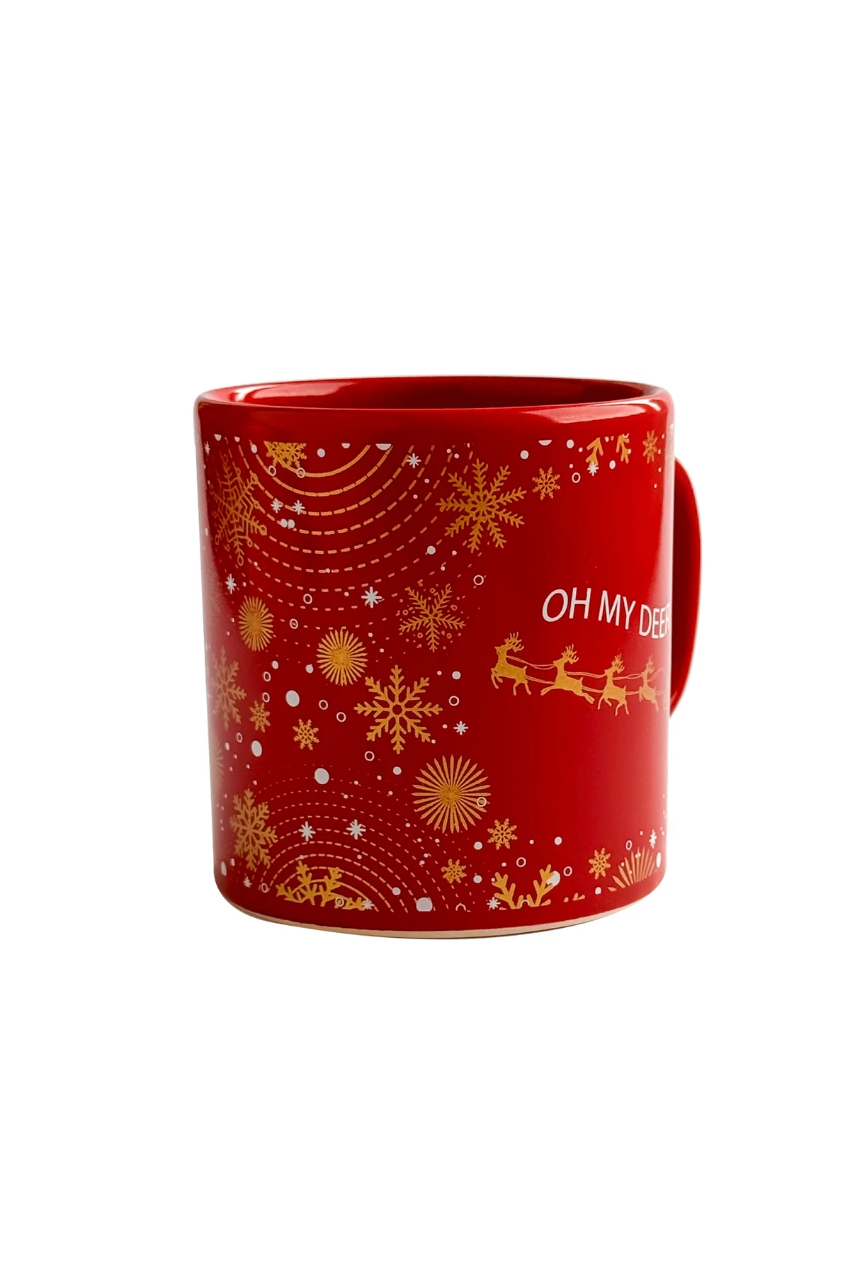 Oh My Deer Seramik Altın Yaldızlı Yılbaşı Kupası