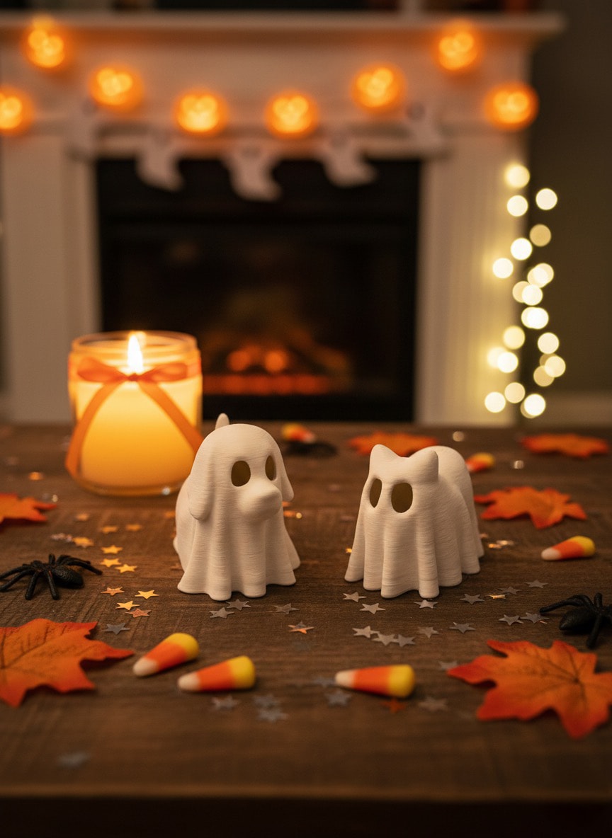 Halloween Cadılar Bayramı Mini Hayalet Kedi ve Köpek