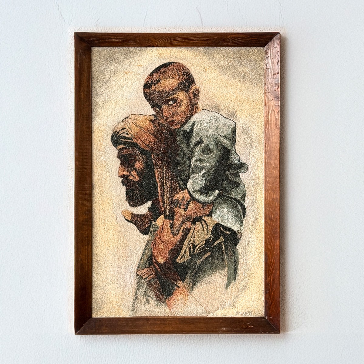 Bedevi Baba ve Oğlu Kum Tablo