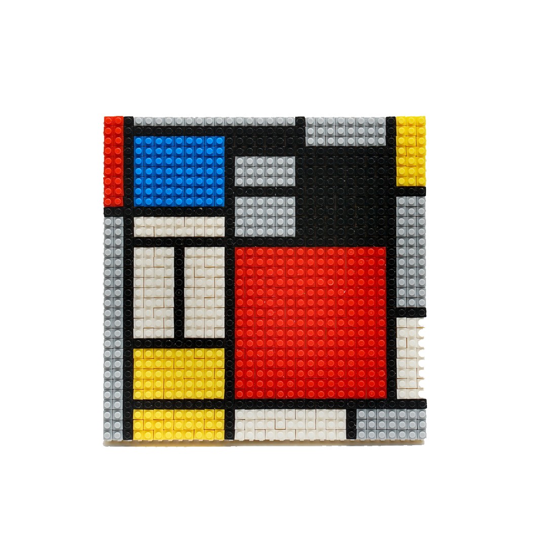 Piet Mondrian Composition 1024 Parça 3D Minyatür Puzzle