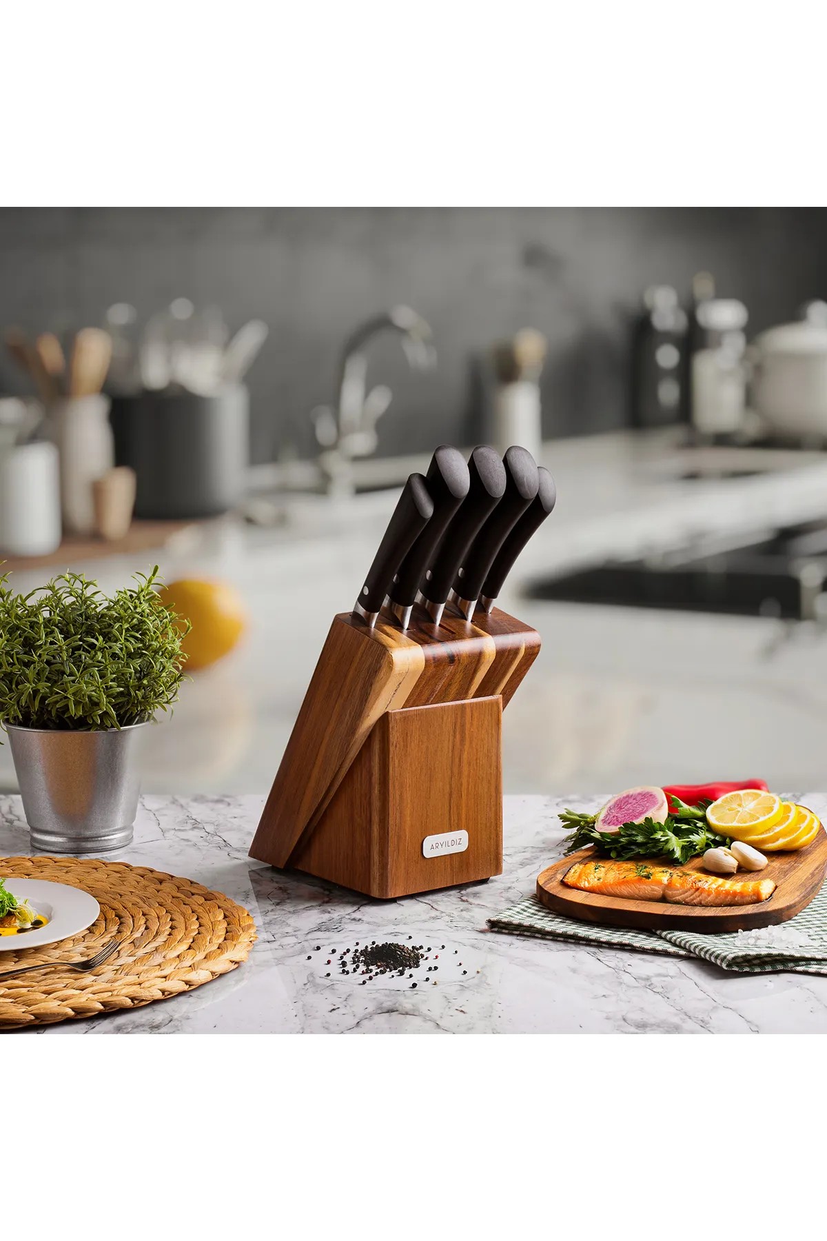 ARYILDIZ Essential 6 Parça Blok Bıçak Seti