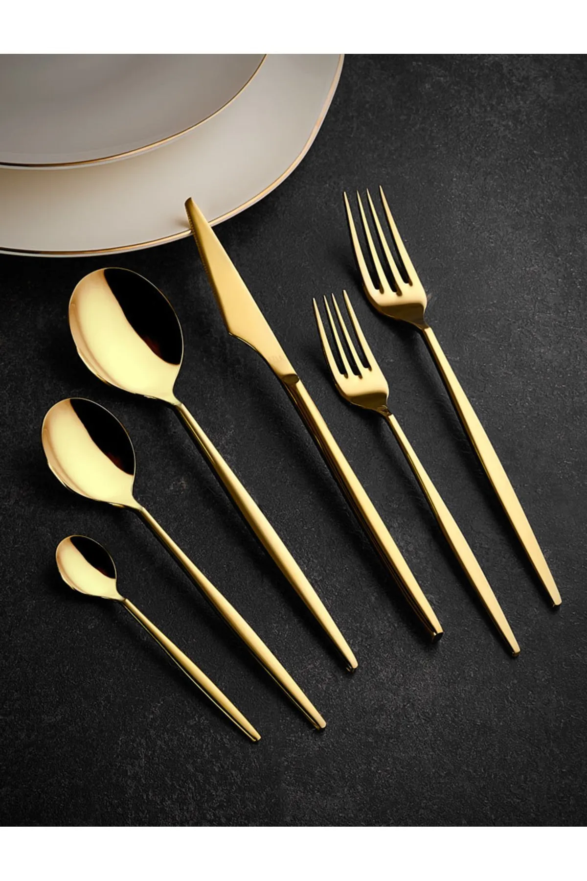 MEA CONCEPT De Luxe 36 parça Gold Çatal Kaşık Bıçak Takımı