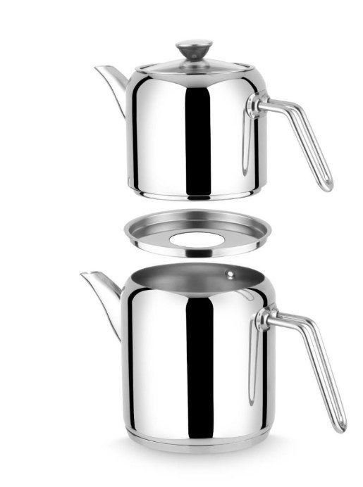 Yonca Rüya İdeal Boy Çelik Çaydanlık Takımı Metal Kulp