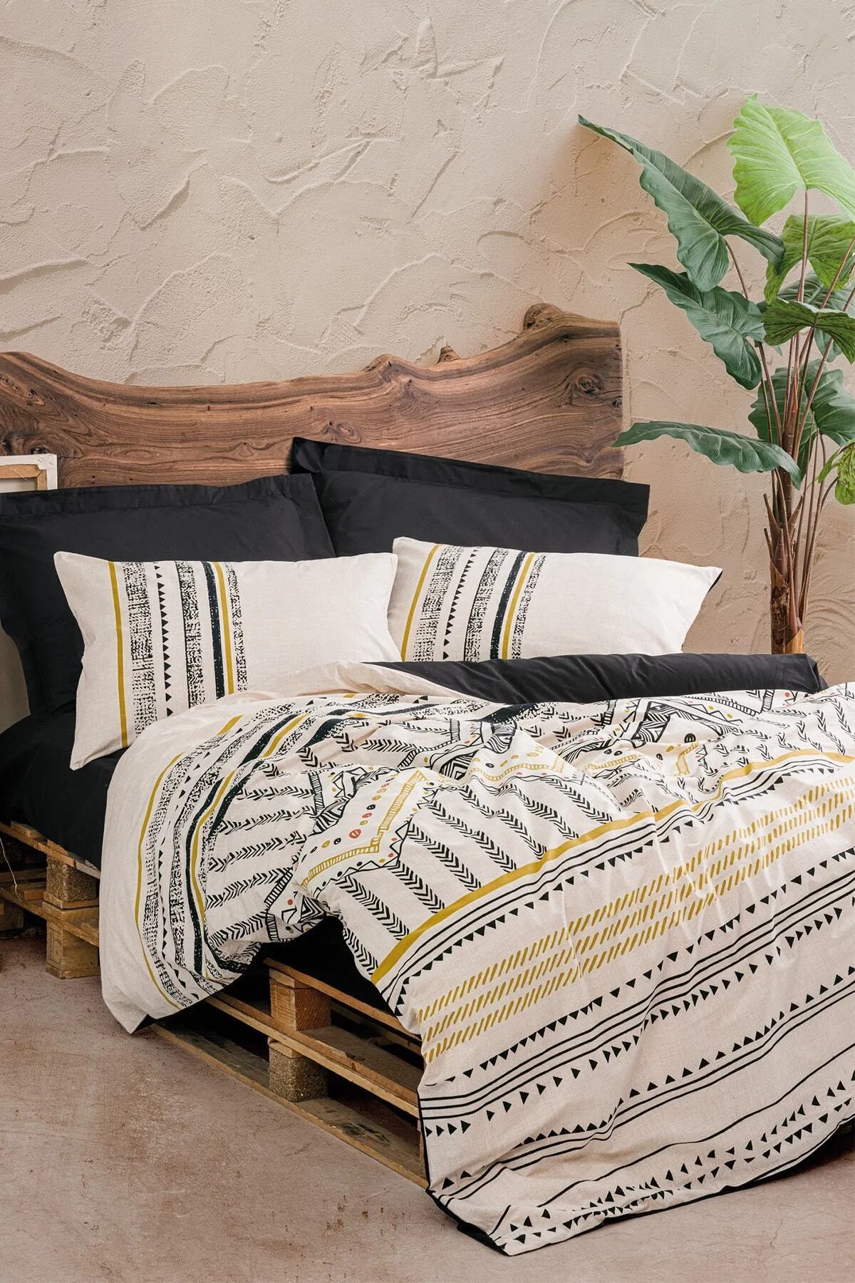 Cotton Box Ethnic Tek Kişilik Nevresim Takımı Elvira Siyah