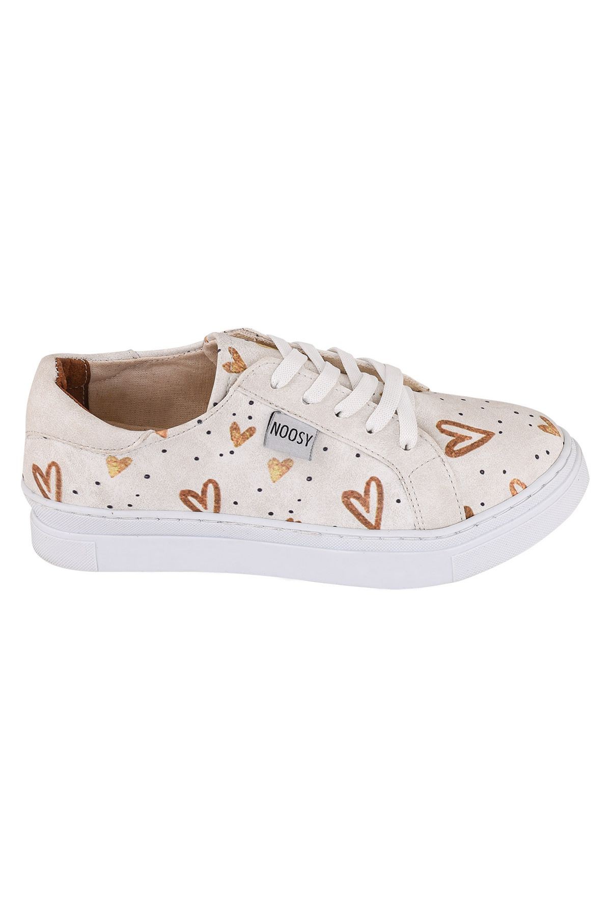 Baskılı Gold Kalp Tasarım Unisex Çocuk Sneaker