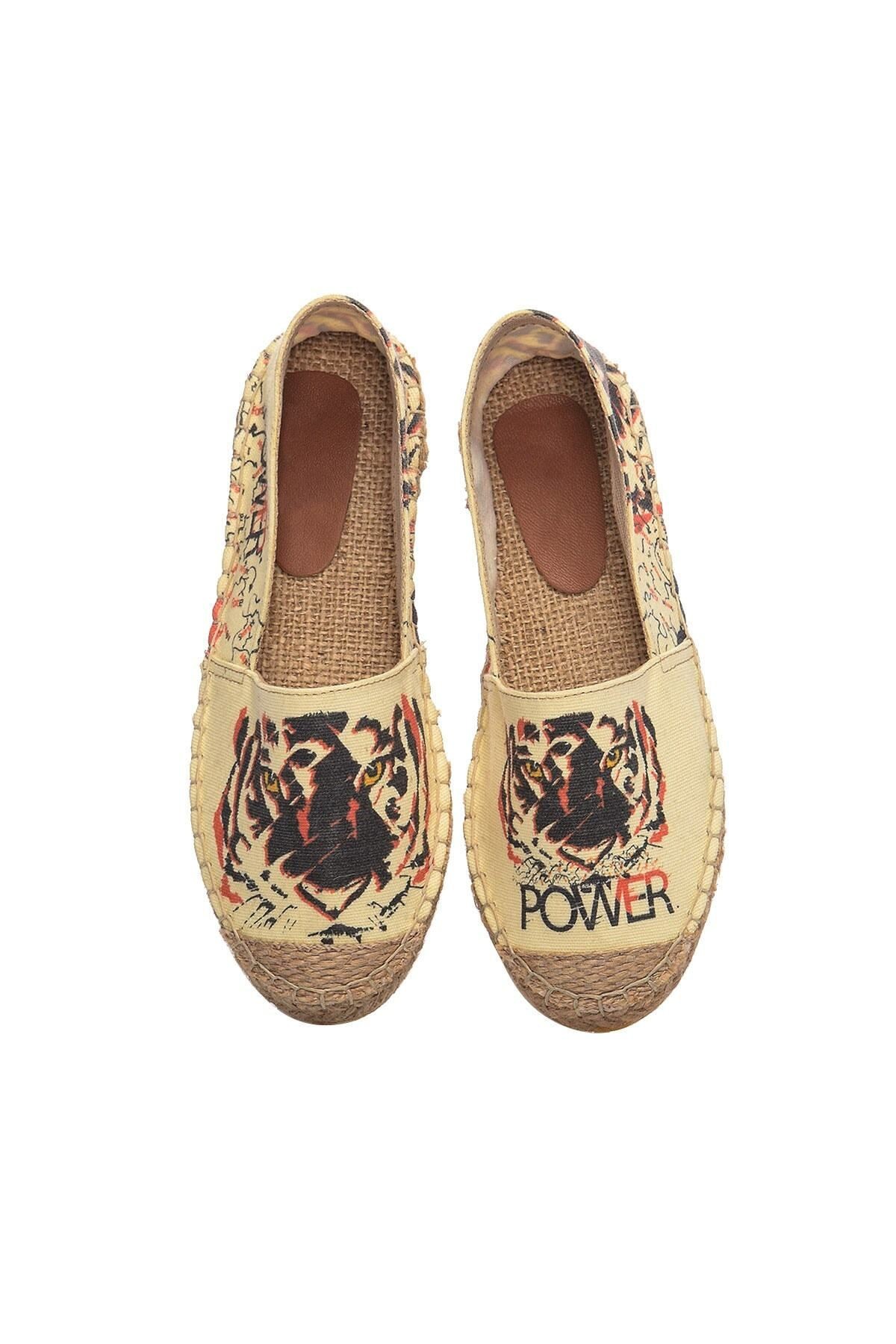 El Yapımı Hasır Taban Espadril