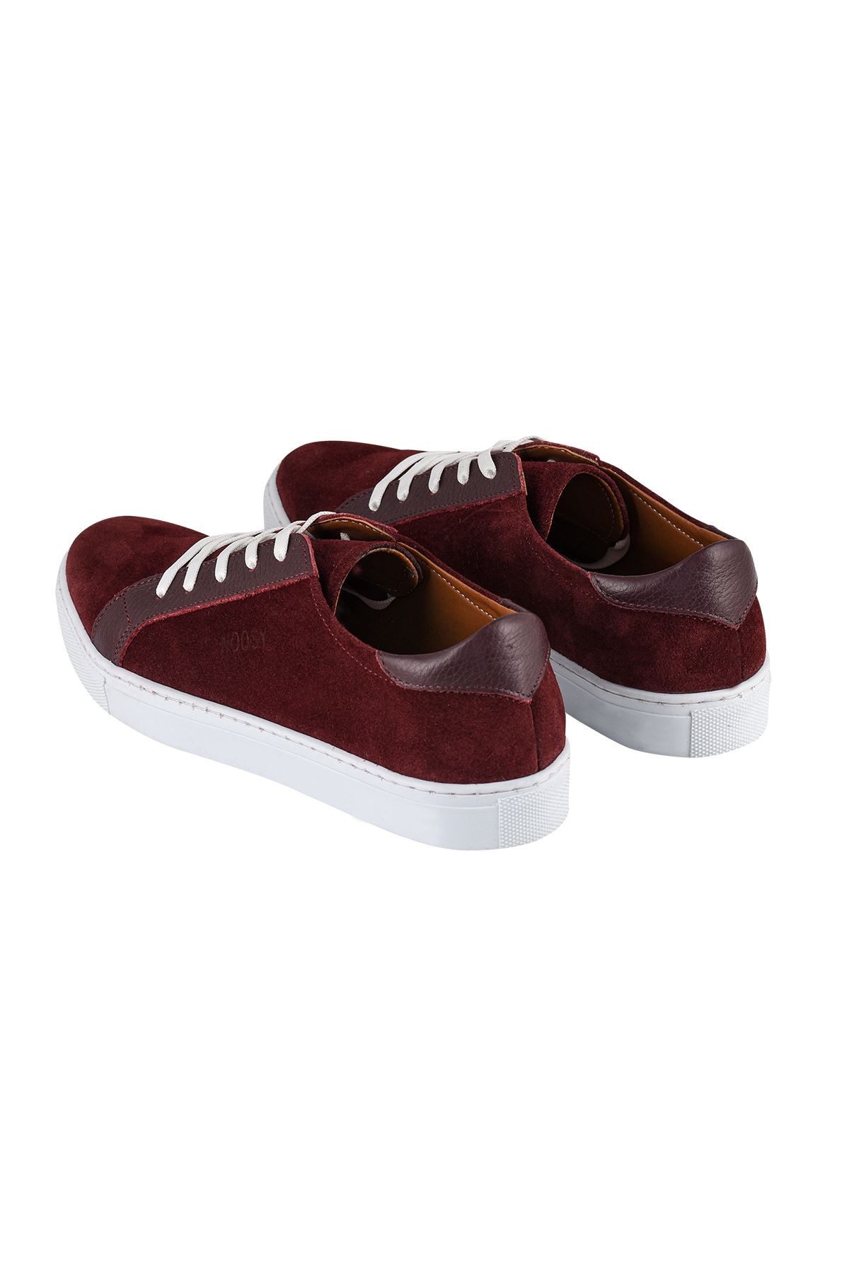 Hakiki Deri Bordo Erkek Sneaker