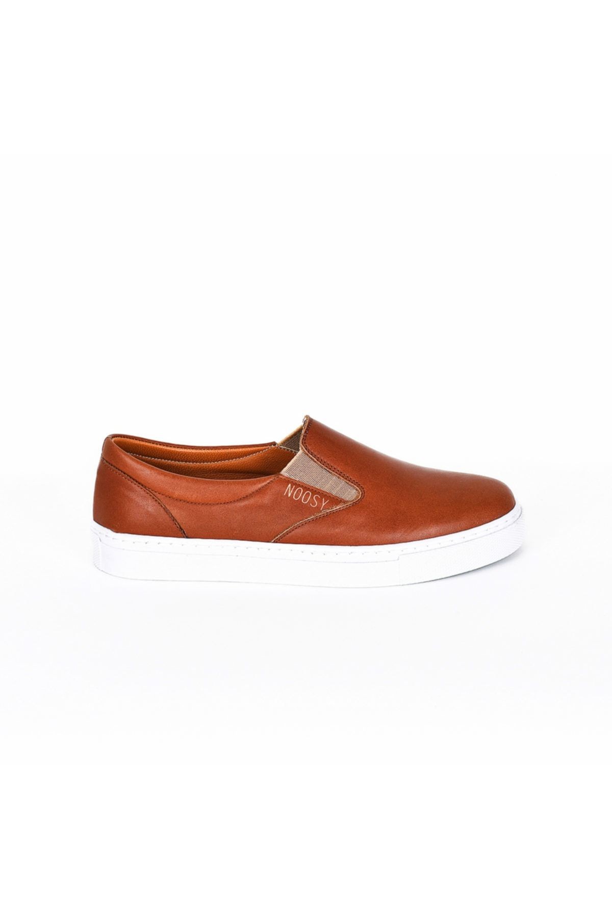 Hakiki Deri Kahverengi Kadın Sneaker